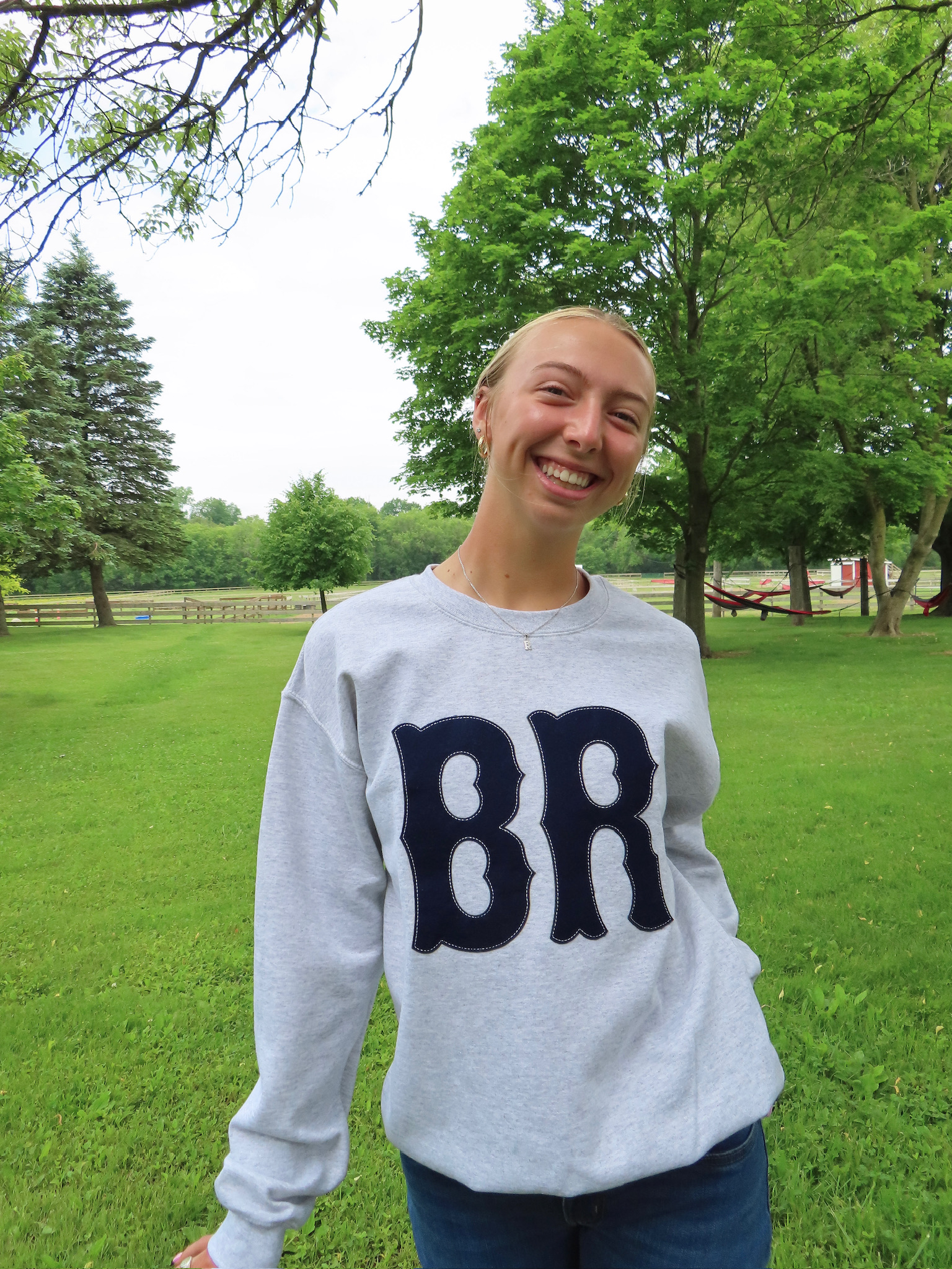BR Applique Crewneck Sweatshirt